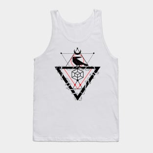 Black Crow And Graphic Triangle Tank Top